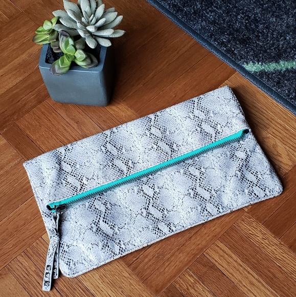 American Eagle Outfitters Handbags - Faux snake skin clutch